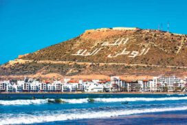 Soleggiata baia di Agadir, Costa Atlantica marocchina